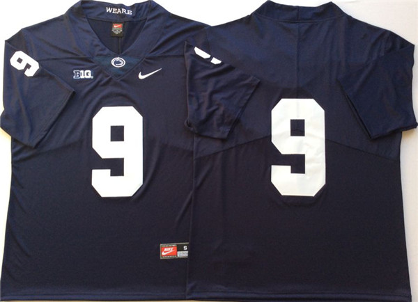 Mens Penn State Nittany Lions #9 TRACE McSORLEY Navy Football Jersey -Without Name