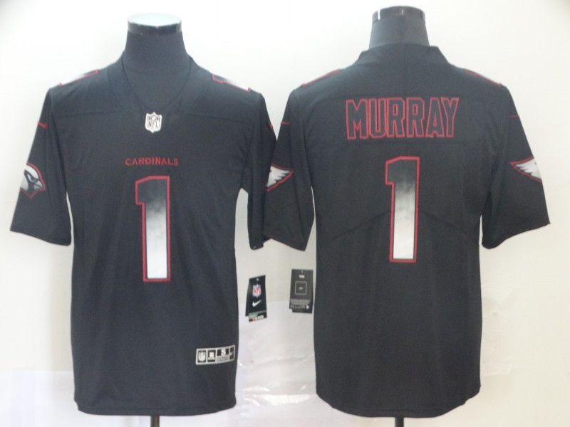 Men's Arizona Cardinals #1 Kyler Murray NFL TEAMS Black Smoke Fashion Limited Jersey