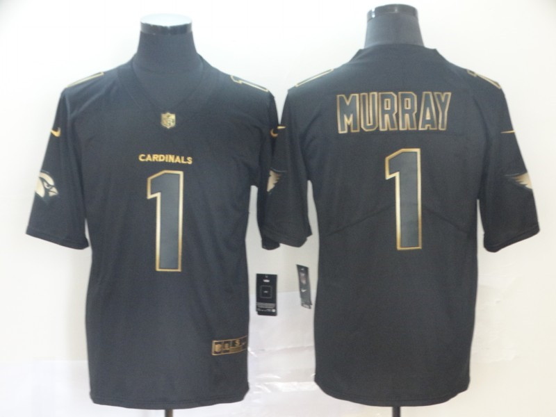 Men's Arizona Cardinals #1 Kyler Murray NFL Vapor Limited Black Golden Jersey