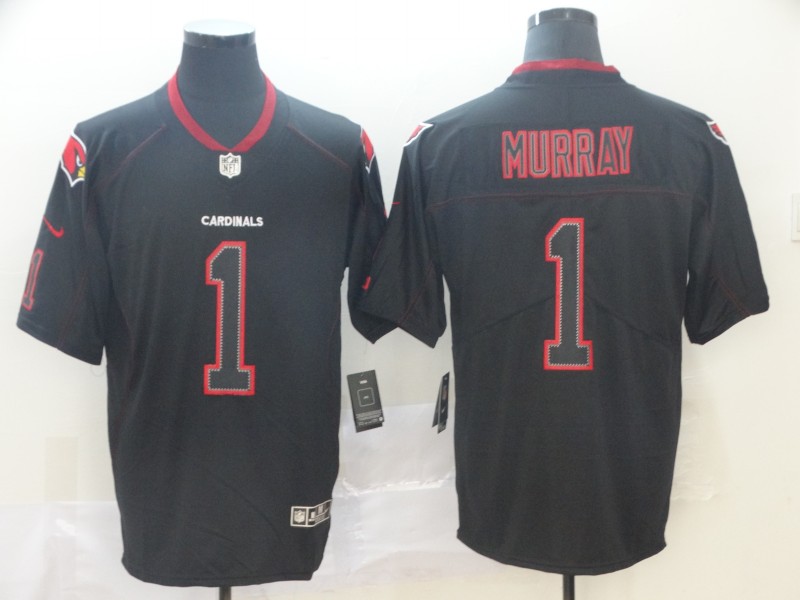 Men's Arizona Cardinals #1 Kyler Murray Nike Lights Out Black Color Rush Limited Jersey
