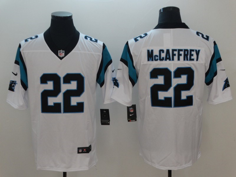 Men's Carolina Panthers #22 Christian McCaffrey White Nike Vapor Untouchable Limited Jersey