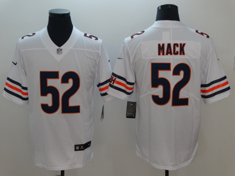 Men's Chicago Bears #52 Khalil Mack Nike White Vapor Limited Jersey