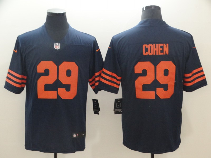 Men's Chicago Bears #29 Tarik Cohen Nike Navy Orange Vapor Limited Jersey