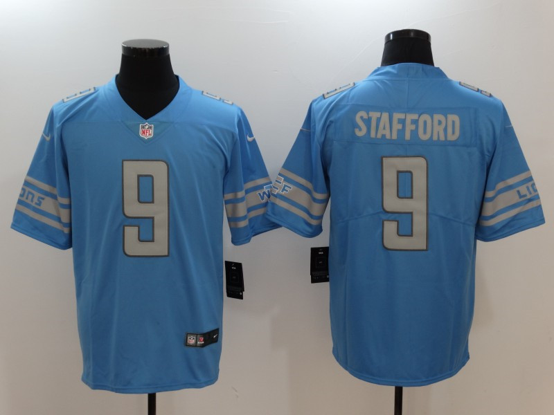 Men's Detroit Lions #9 Matthew Stafford Nike Blue Vapor Untouchable Limited Jersey