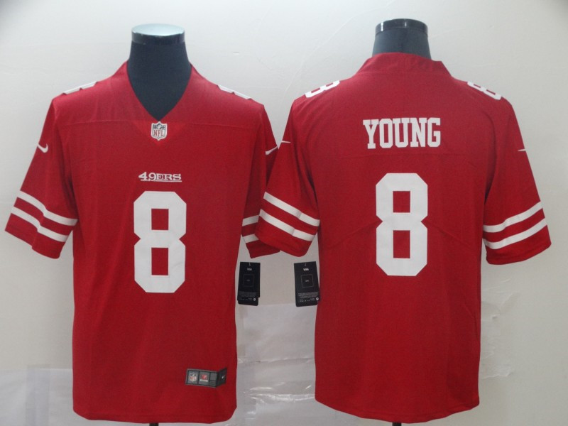 Men's San Francisco 49ers #8 Steve Young Nike Scarlet Vapor Limited Player Jersey