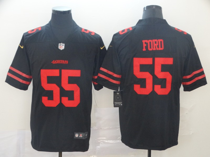 Men's San Francisco 49ers #55 Dee Ford Nike Black Alternate Vapor Limited Player Jersey