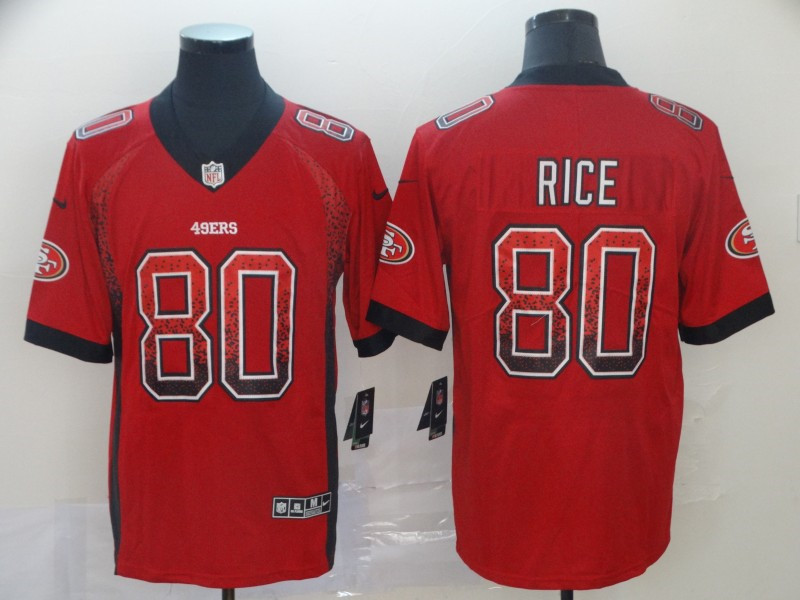Men's San Francisco 49ers #80 Jerry Rice Red Nike Drift Fashion Limited Jersey