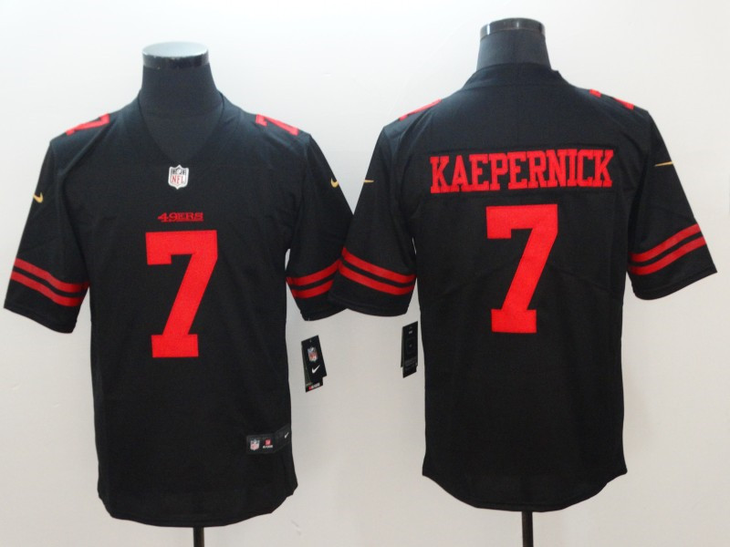 Men's San Francisco 49ers #7 Colin Kaepernick  Nike Black Alternate Vapor Limited Player Jersey