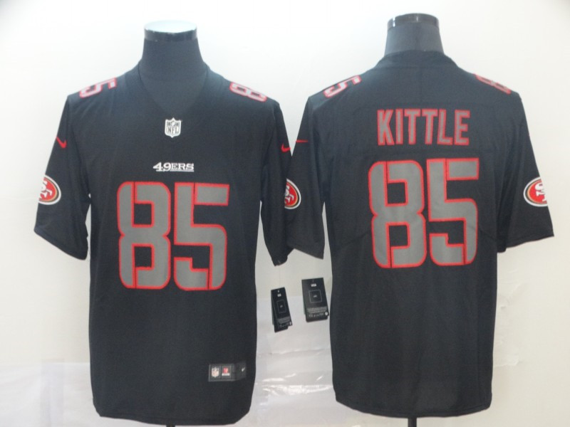 Men's San Francisco 49ers #85 George Kittle Nike Fashion Impact Black Limited Jersey