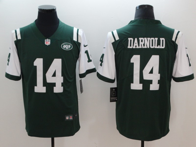 Men's New York Jets #14 Sam Darnold Previous Green Nike NFL Vapor Limited Jersey