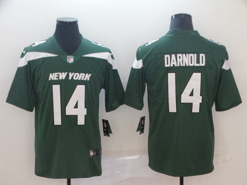 Men's New York Jets #14 Sam Darnold Green Nike NFL Vapor Limited Jersey