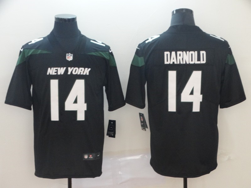 Men's New York Jets #14 Sam Darnold Black Nike NFL Vapor Limited Jersey