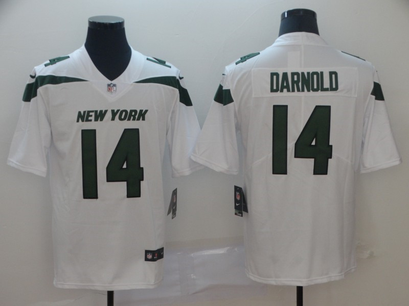 Men's New York Jets #14 Sam Darnold Nike White NFL Vapor Limited Jersey