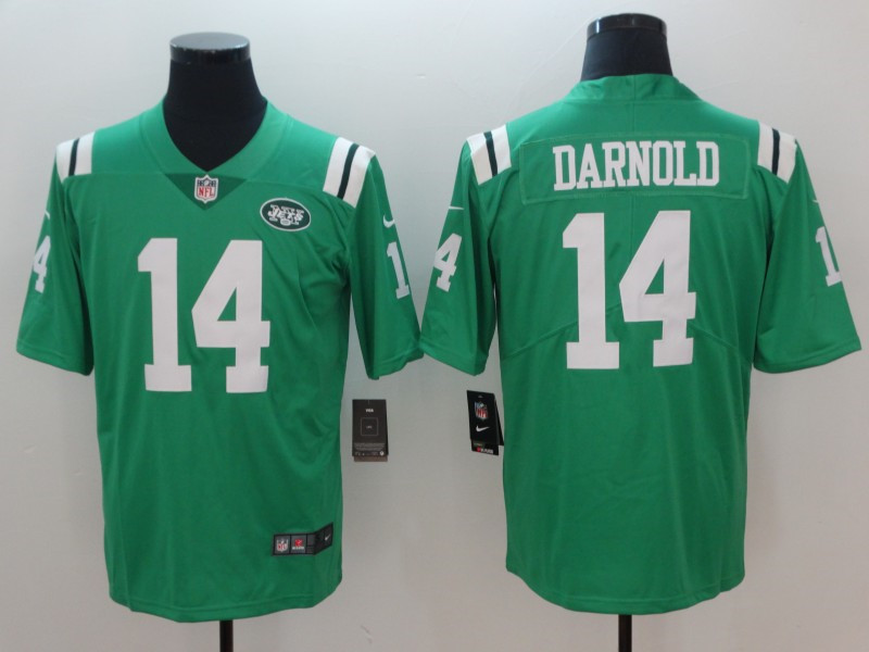 Men's New York Jets #14 Sam Darnold  Green Color Rush Limited Jersey
