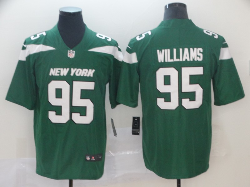 Men's New York Jets #95 Quinnen Williams Green Nike NFL Vapor Limited Jersey