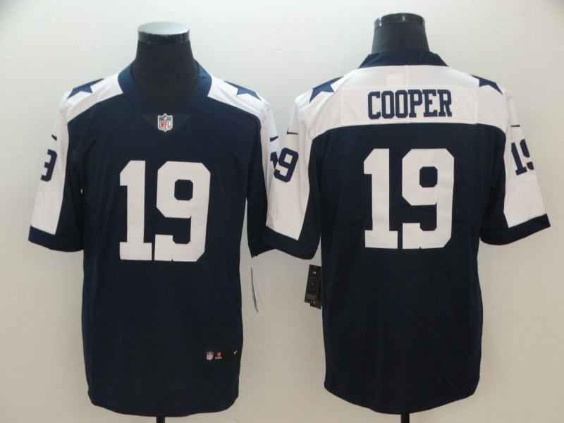 Men's Dallas Cowboys #19 Amari Cooper Nike Navy Alternate Vapor Limited Jersey
