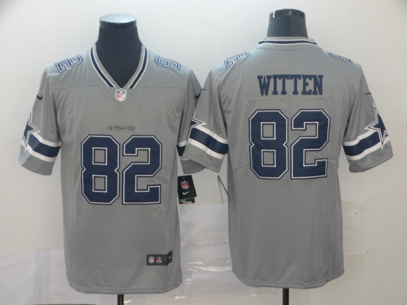 Men's Dallas Cowboys #82 Jason Witten Nike Gray Inverted Legend Jersey