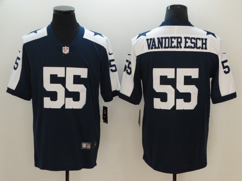 Men's Dallas Cowboys #55 Leighton Vander Esch Nike Navy Alternate Vapor Limited Jersey