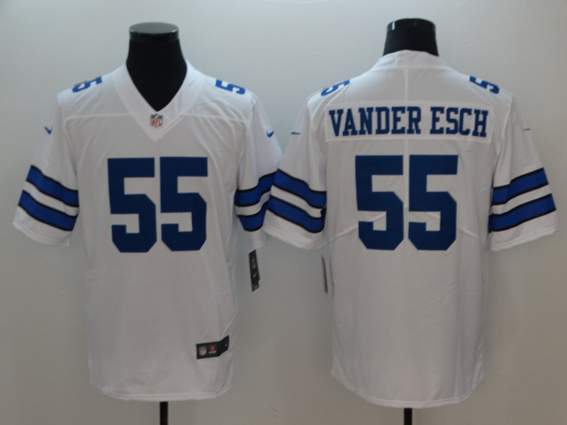 Men's Dallas Cowboys #55 Leighton Vander Esch Nike White Vapor Untouchable Limited Jersey