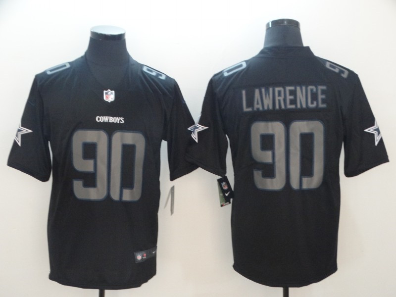 Men's Dallas Cowboys #90 Demarcus Lawrence  Nike Fashion Impact Black Limited Jersey