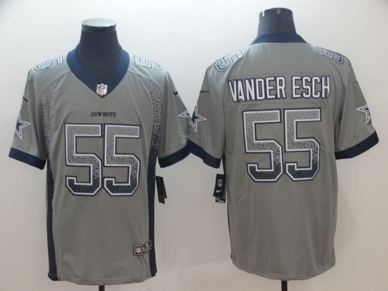 Men's Dallas Cowboys #55 Leighton Vander Esch Grey Nike Drift Fashion Limited Jersey