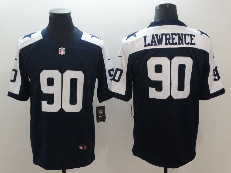 Men's Dallas Cowboys #90 Demarcus Lawrence Nike Navy Alternate Vapor Limited Jersey
