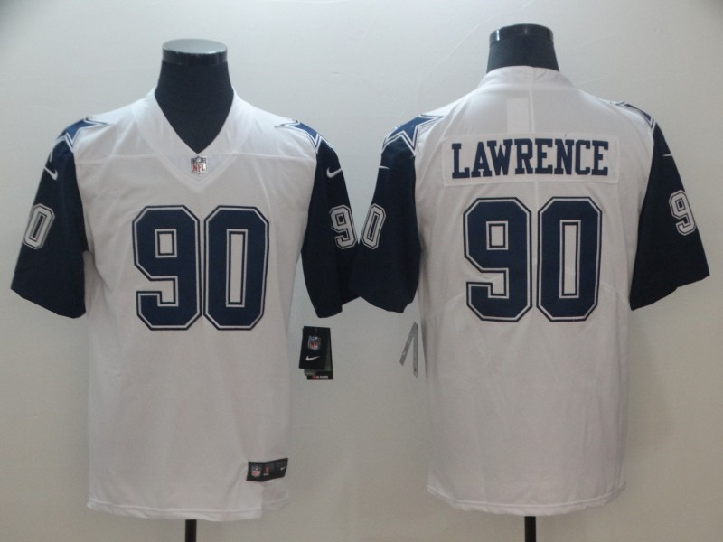 Men's Dallas Cowboys #90 Demarcus Lawrence  Nike White Color Rush Legend Player Jersey
