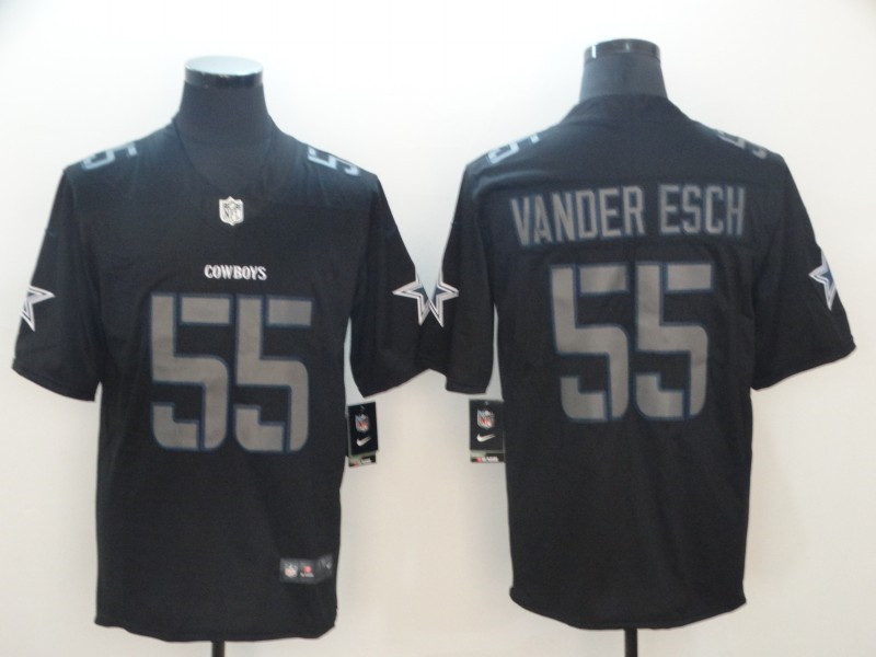 Men's Dallas Cowboys #55 Leighton Vander Esch Nike Fashion Impact Black Limited Jersey