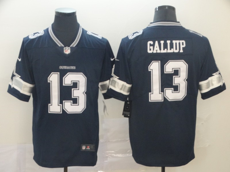 Men's Dallas Cowboys #13 Michael Gallup Nike Navy Team Color Untouchable Limited Jersey