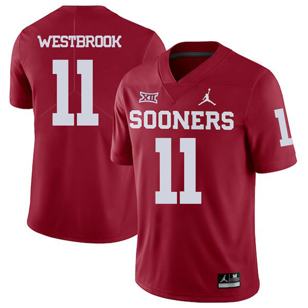 Men's Oklahoma Sooners #11 Dede Westbrook Jordan Red Game Football Jersey