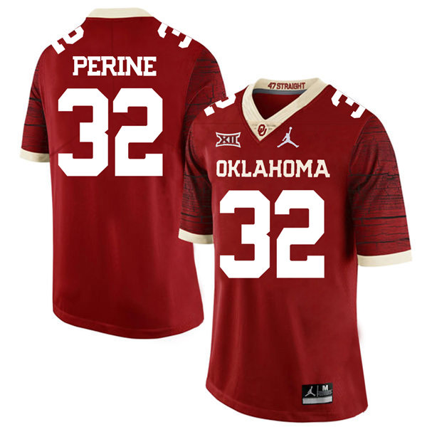 Men's Oklahoma Sooners #32 Samaje Perine Jordan Crimson Limited Football Jersey 