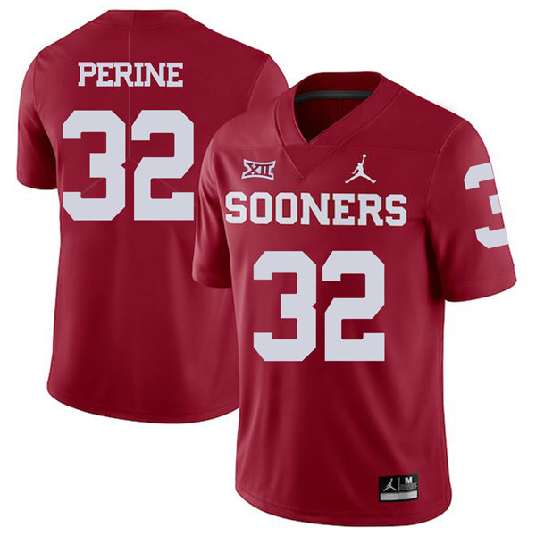 Men's Oklahoma Sooners #32 Samaje Perine  Jordan Red Game Football Jersey