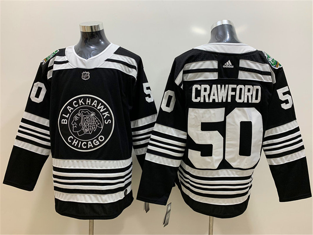 Mens Chicago Blackhawks #50 Corey Crawford Adidas 2019 NHL Winter Classic Jersey