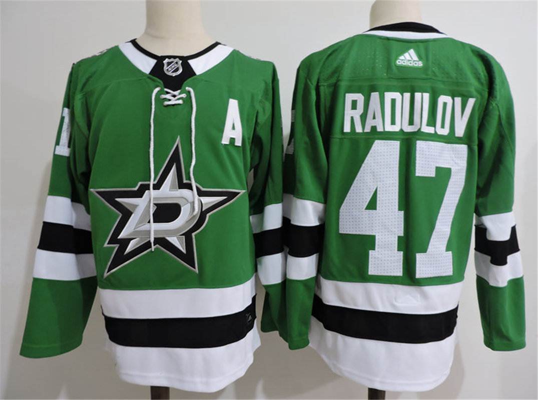 Mens Dallas Stars #47 Alexander Radulov Adidas Green Jersey