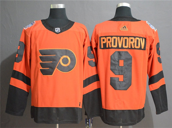 Mens Philadelphia Flyers #9 Ivan Provorov adidas Orange 2019 NHL Stadium Series Jersey