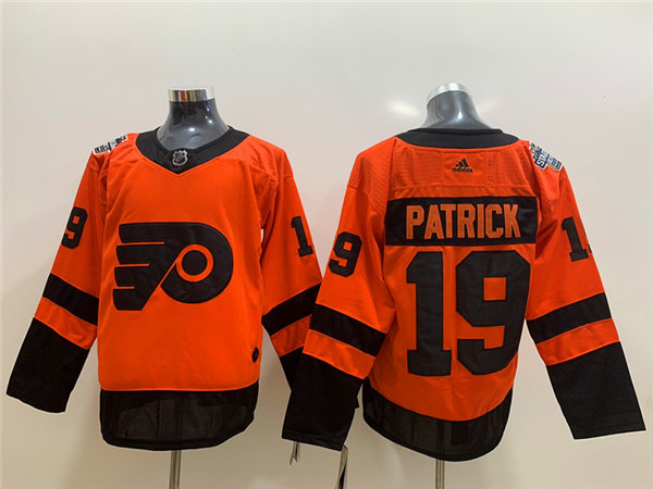 Mens Philadelphia Flyers #19 Nolan Patrick adidas Orange 2019 NHL Stadium Series Jersey