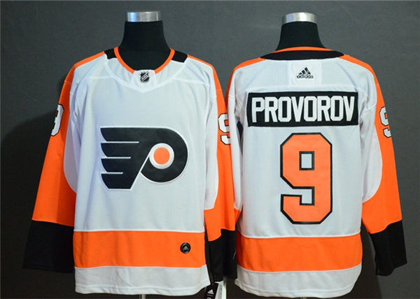 Mens Philadelphia Flyers #9 Ivan Provorov adidas Away White Authentic Jersey