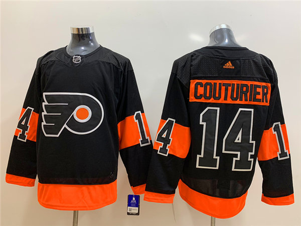 Mens Philadelphia Flyers #14 Sean Couturier adidas Black Alternate Jersey