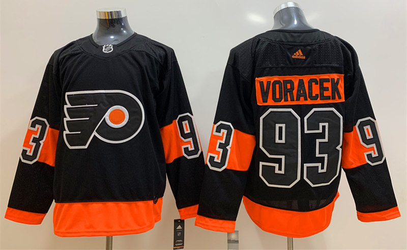 Mens Philadelphia Flyers #93 Jakub Voracek adidas Black Alternate Jersey
