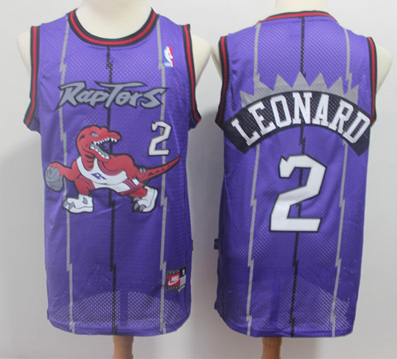 Mens Toronto Raptors #2 Kawhi Leonard Purple Nike Hardwood Classics Swingman Jersey