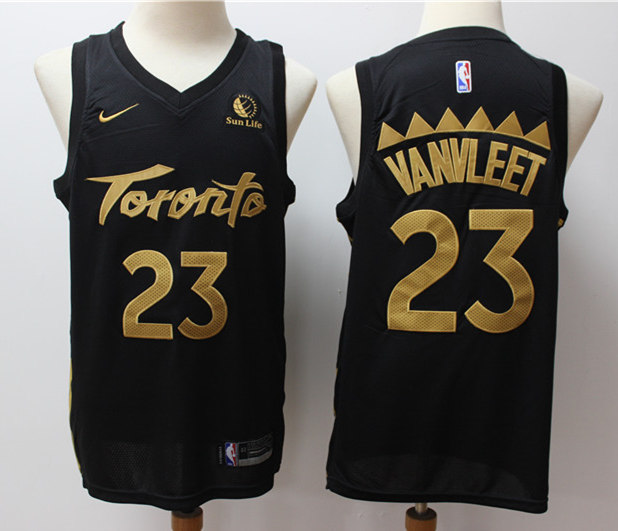 Mens Toronto Raptors #23 Fred VanVleet Nike 2019-20 Black City Edition Jersey