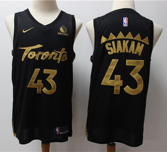 Mens Toronto Raptors #43 Pascal Siakam Nike 2019-20 Black City Edition Jersey