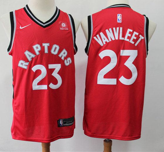 Mens Toronto Raptors #23 Fred VanVleet Nike Red Icon Edition Basketball Jersey 
