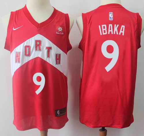 Mens Toronto Raptors #9 Serge Ibaka Nike Earned Edition Jersey