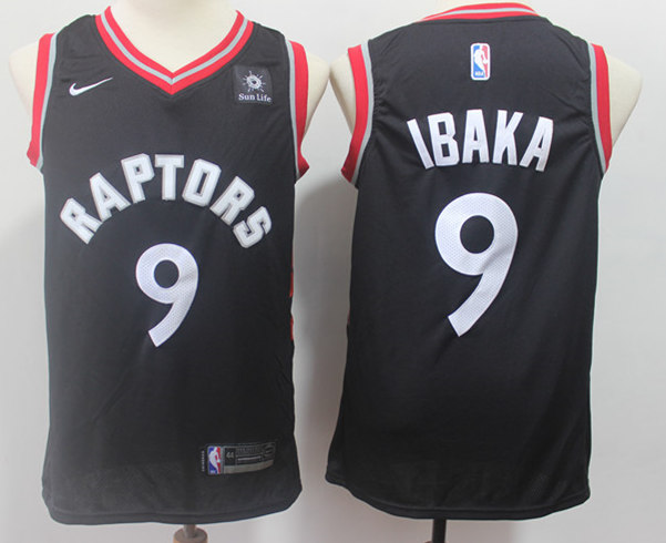 Mens Toronto Raptors #9 Serge Ibaka Nike Black Statement Edition Basketball Jersey 