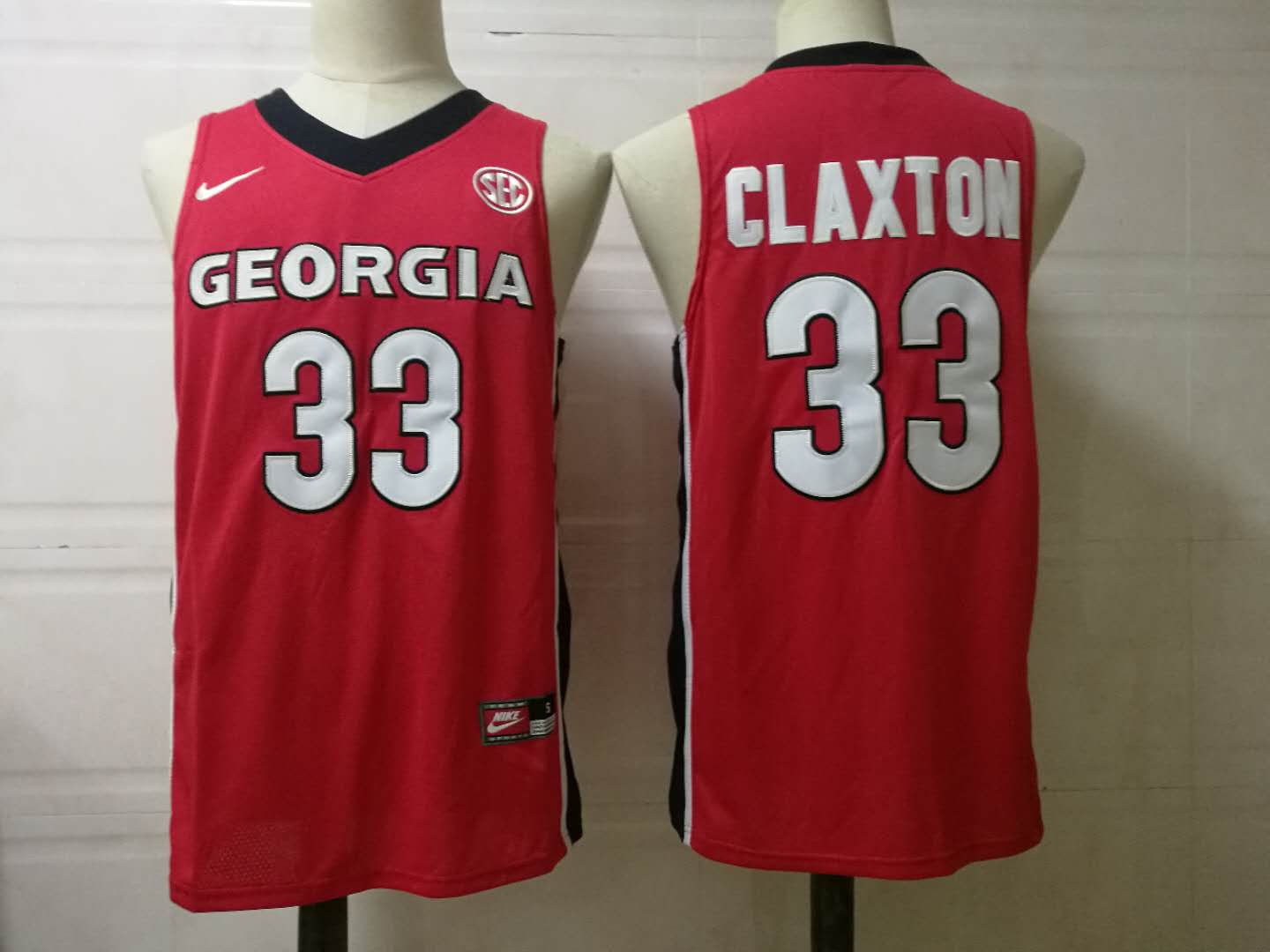 Mens Bulldogs 33 Nicolas Claxton Nike Red Basketball Jersey