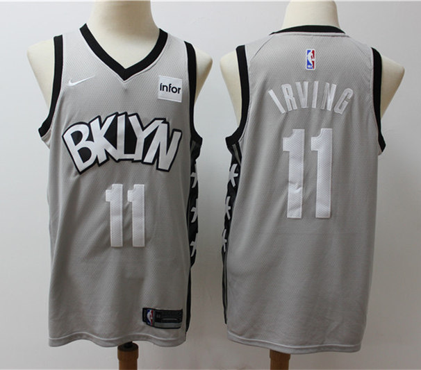 Men's Brooklyn Nets #11 Kyrie Irving Nike Charcoal 2019 Statement Edition Movement Jersey 