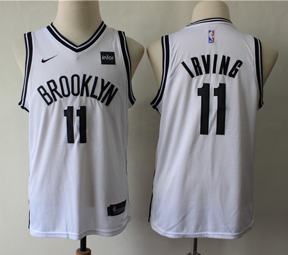 Men's Brooklyn Nets #11 Kyrie Irving Nike White Association Edition Player Jersey 