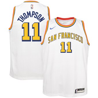 Men's Golden State Warriors #11 Klay Thompson  White San Francisco Classic Edition Swingman Jersey