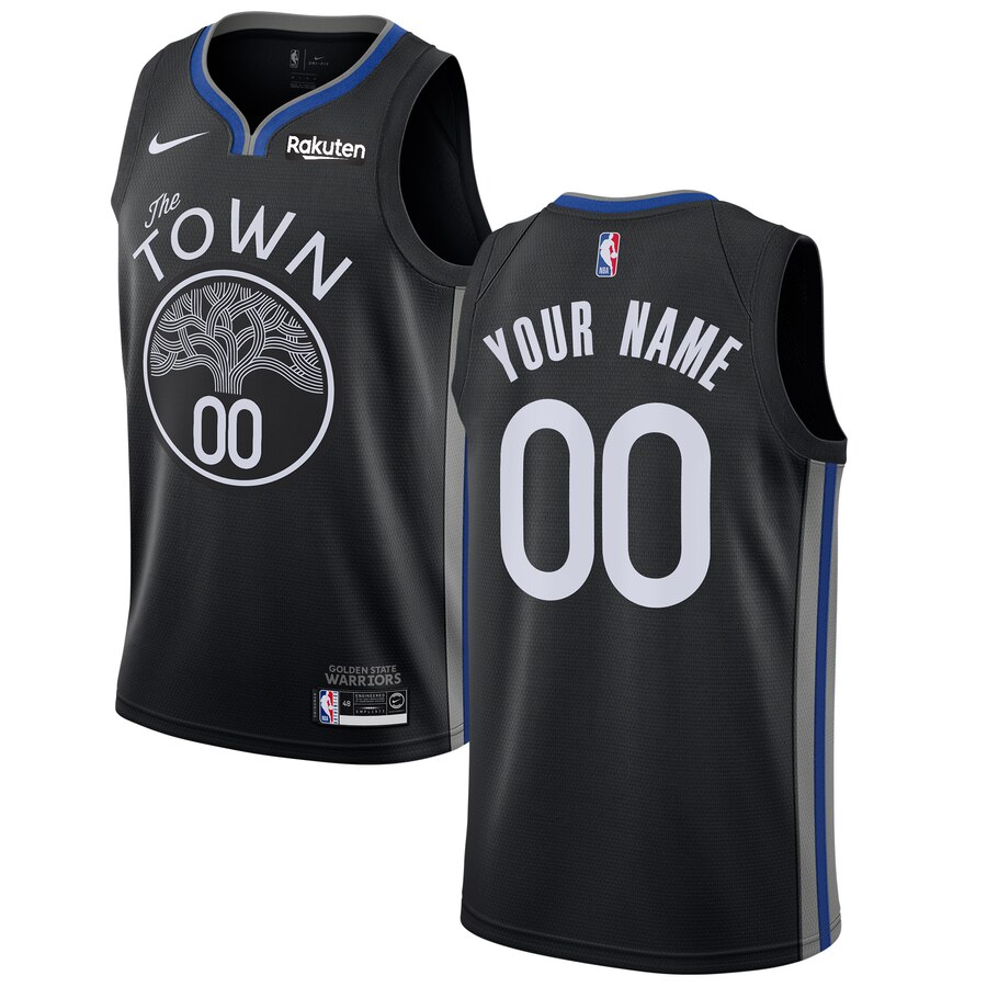 Mens Youth Golden State Warriors Custom Nike Black 2019-20 City Edition Swingman Jersey